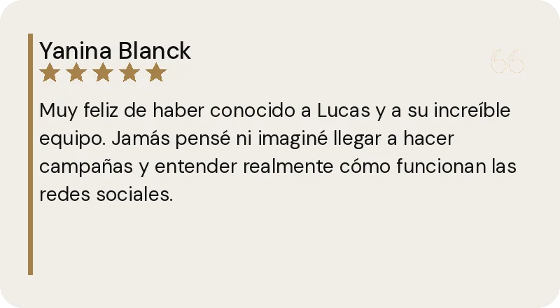 Reseña de Google de Yanina Blanck