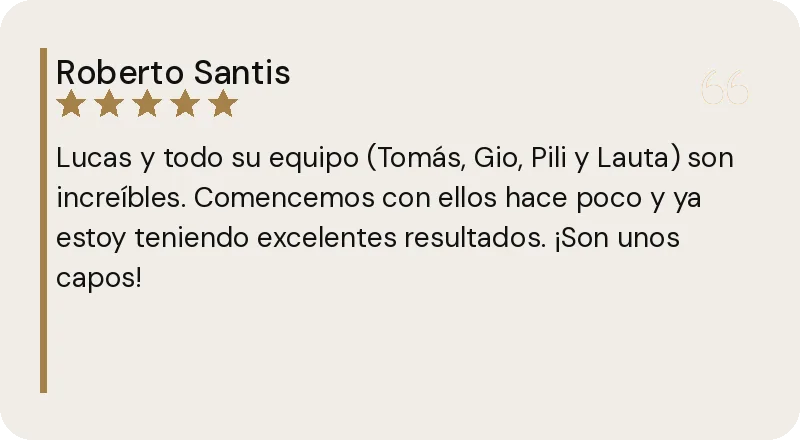 Reseña de Google de Roberto Santis