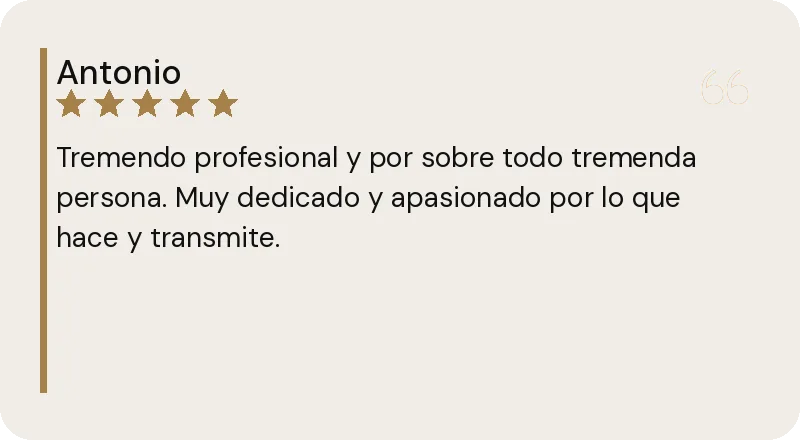 Reseña de Google de Antonio