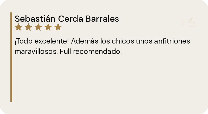 Reseña de Google de Sebastian Cerda Barrales