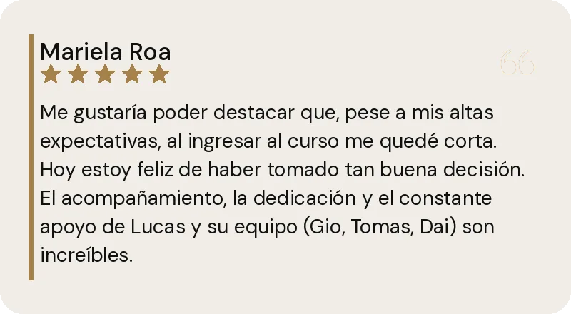 Reseña de Google de Mariela Roa