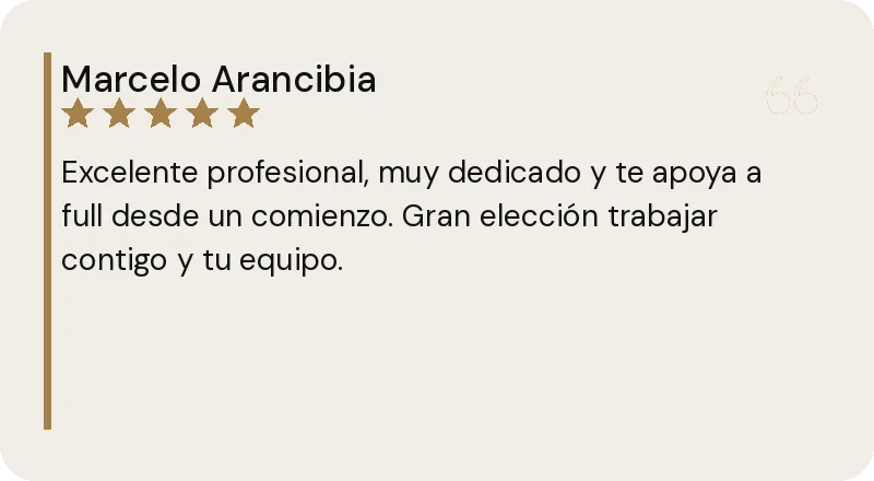 Reseña de Google de Marcelo Arancibia