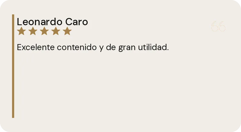 Reseña de Google de Leonardo Caro